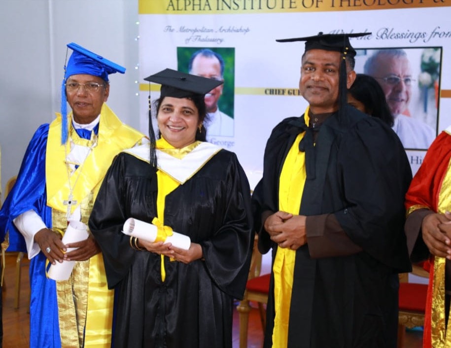 Lizy K Fernandez Academic Achievement - Doctoral Research in Theology at Alpha Center