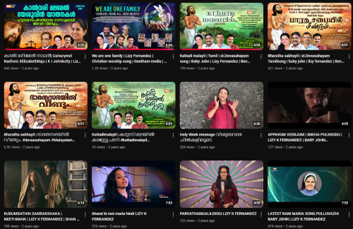 Lizy K Fernandez Music Composer - Thousands of songs in multiple languages with millions of views